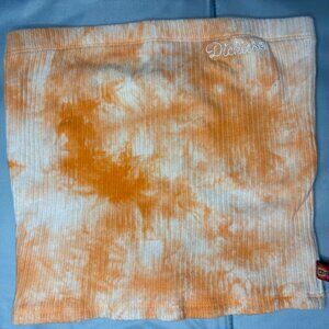 Dickies Juniors Tie Dye Orange / White Tube Top Size S